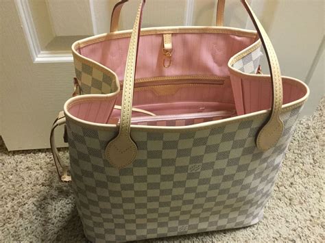 louis vuitton neverfull mm rose ballerine fake|Louis Vuitton damier azur Neverfull.